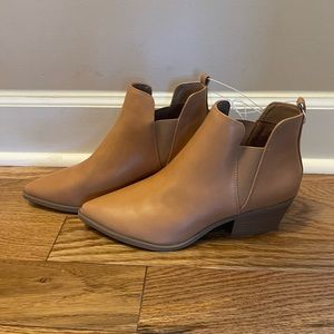 Tan booties